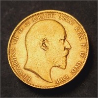 22K  8G 1905 Edward Vii Dg Coin