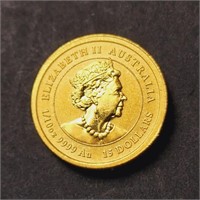 24K  1/10 Oz Year Or Mouse  15 Dollar Australia C