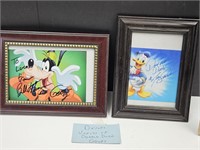 Autographed Framed Pics, Disney NO COA