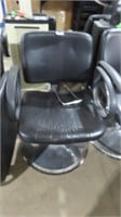 salon chair, damaged seat