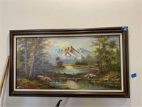 55 X 31.5" SIGNED DAVIS MOUNTAIN WOODS PAINTING