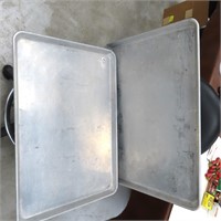 NO SHIP: (2) TWO 16"x24" Sheer Pans, Food Service