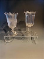 Set of 2 clear vase