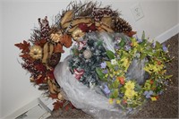 (3) Seasonal Wreaths - Winter, Spring, Fall 19-30"