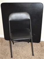 Cosco Black Padded Folding Chair & Card Table