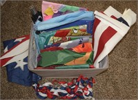 Tote full of Seasonal / Holiday Lawn/Garden Flags