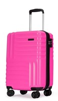 GinzaTravel Durable Hardside 20" Luggage, Rose Red