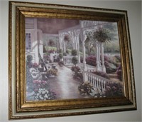 Large Victorian Porch Framed Print