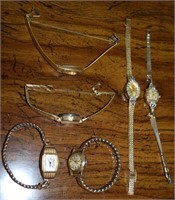 Antique/Vtg Ladies Wrist Watch Lot: Pulsar, Bulova