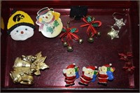 Small Collection Christmas/Winter Jewelry w/ Iowa