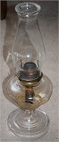 Vtg White Flame Light Co 17" Tall Oil Lamp