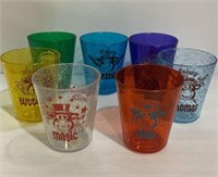 Plastic cups, assorted colors, qty 30 - NEW
