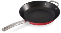 DASH Delish 12" Lightweight Cast Iron Pan, Red - N