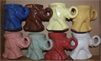 Frankoma Pottery GOP Elephant Mugs 2000-2007