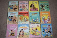 (12) Vtg Little Golden Books Disney Mickey Mouse+