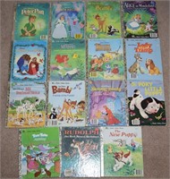 (15) Vtg Little Golden Books -Mostly Disney Titles
