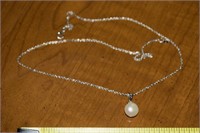 Helzberg's 925 Sterling Pearl Pendant Necklace