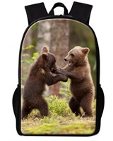 Bear Print Lightweight Backpack - NEW