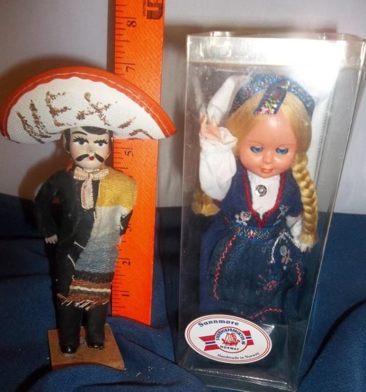 Norway & Mexico Souvenir Dolls