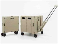 Foldable Utility Cart with Telescoping Handle, Cup