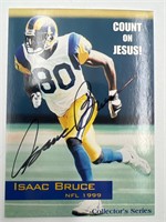 Autographed Isaac Bruce Rams football card