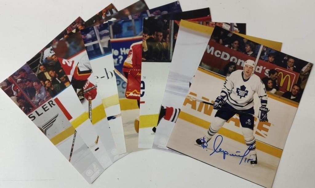 Signed 8.5" x 10" Photographs of NHL Players