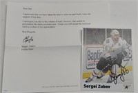 Sergei Zubov Signed Photo Card & Message