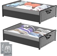 Under Bed Storage with Wheels, 2 Pack