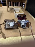 Vintage cannon camera and Kodak retina reflex s