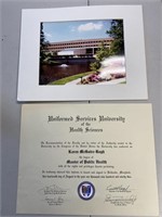 Diploma and photo