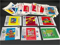 Lot of 1970's Wax Card Pack Wrappers