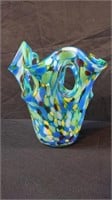 Blown Glass Confetti Vase