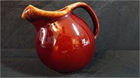 Vintage brown glaze pottery pitcher