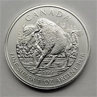 2013 CANADA $5 BISON COIN 1 OZ .999 FINE SILVER