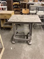 Metal cart with wood top