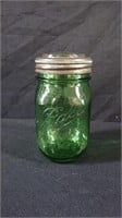 Green Ball Mason Jar with glass lid