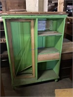 Antique green cabinet