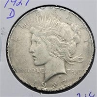 1927 D PEACE SILVER DOLLAR