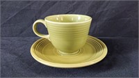 Fiestaware vintage turf green cup and saucer