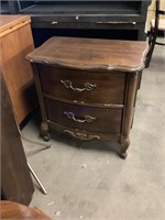 2 drawer nightstand solid wood