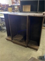 Wood Entertainment Center with adjustable shelves