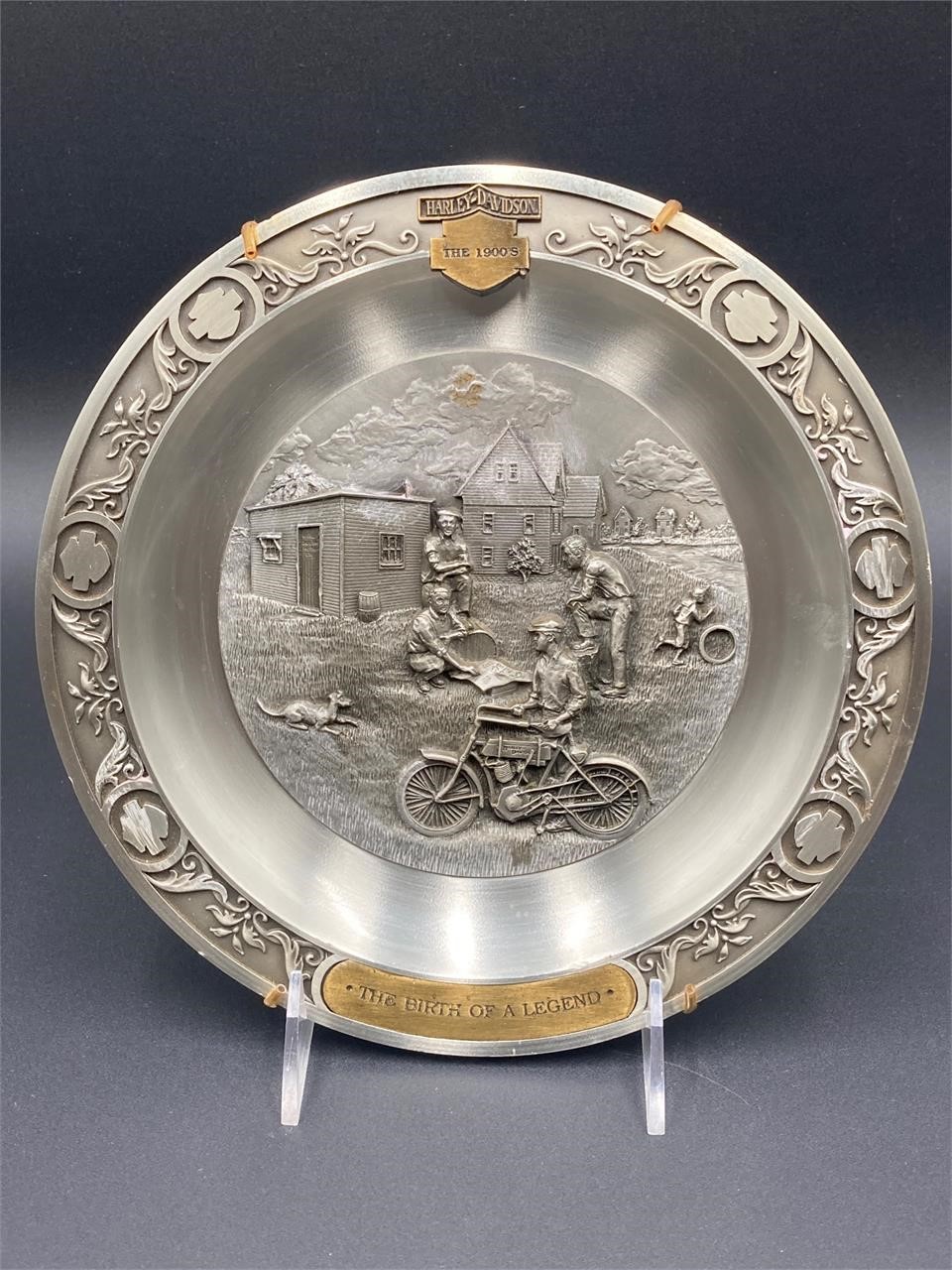 Harley “The Birth Of A Legend” Pewter Plate
