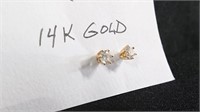 14k Diamond Stud Earrings