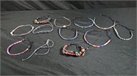 11 woven bracelets