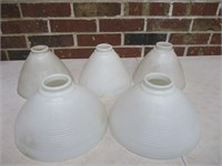 5 White Glass Light Globes