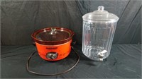 Vintage Crock Pot and Water Dispenser