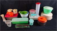 Large box of Tupperware, etc