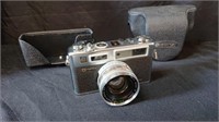 Vintage Yashica 35mm Camera with textured case