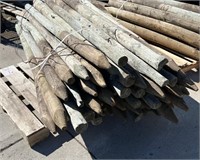 Quantity of Used Fence Posts, 3" to 4".  #LOC: