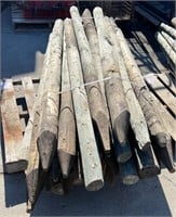 Quantity of Used Fence Posts, 4" to 5".  #LOC: